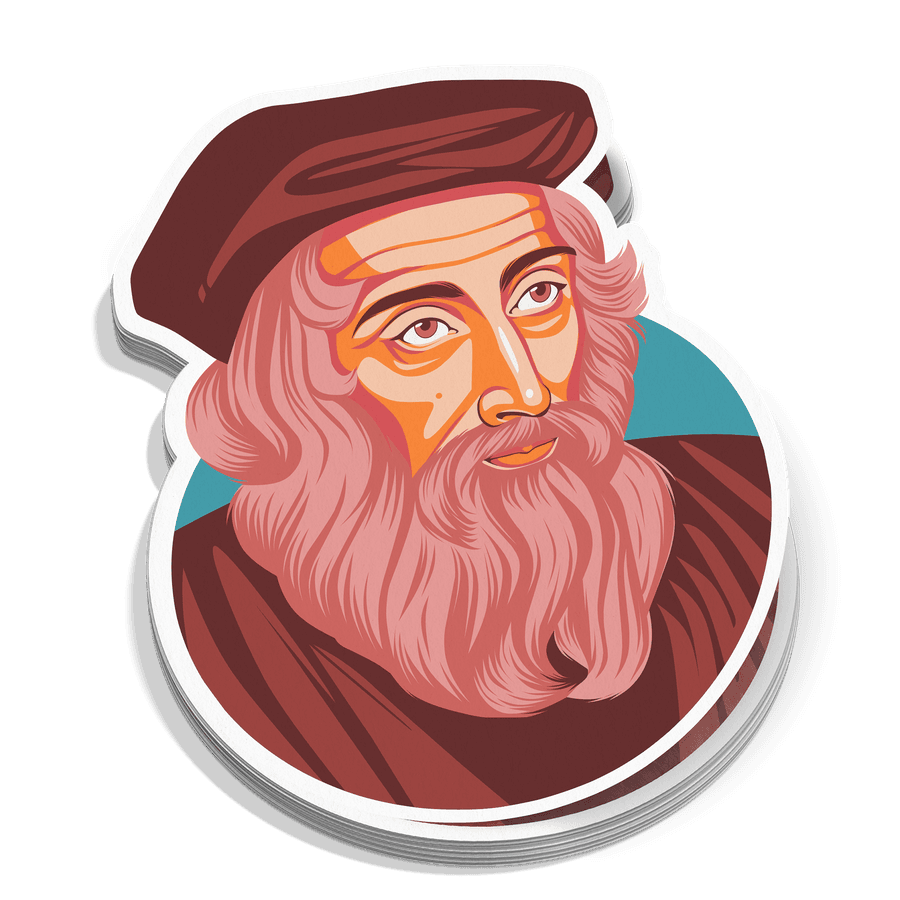 John Wycliffe Portrait Sticker