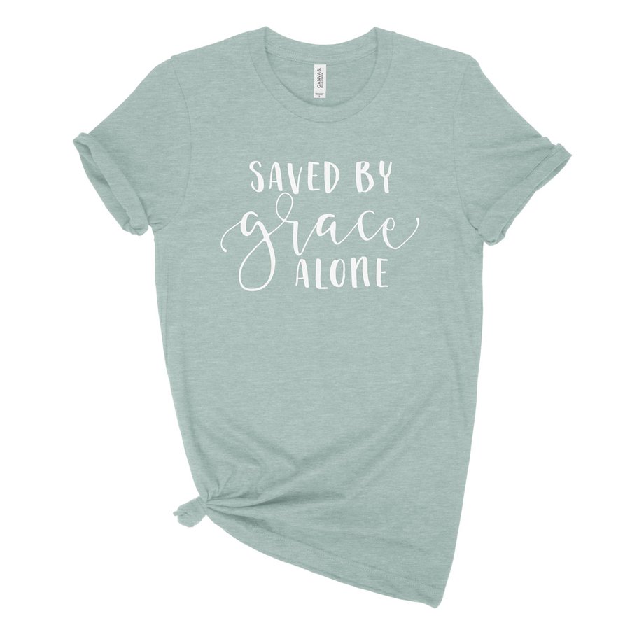 Saved By Grace Alone New Uni-sex Tee
