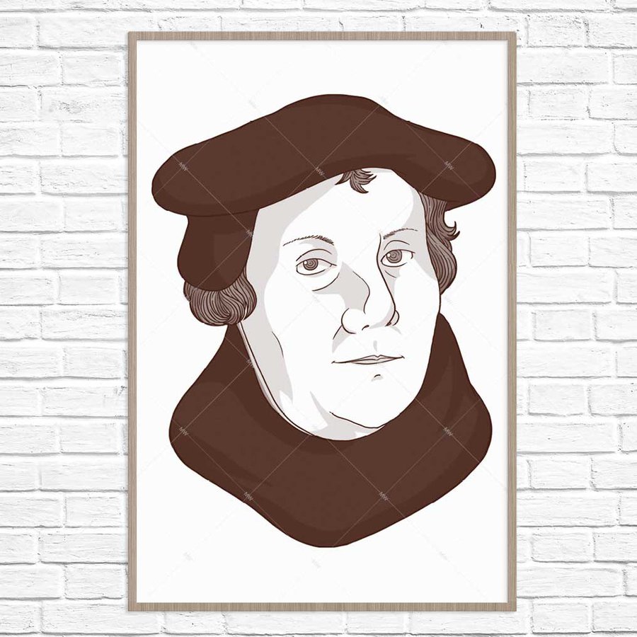 Martin Luther Portrait- Poster Print