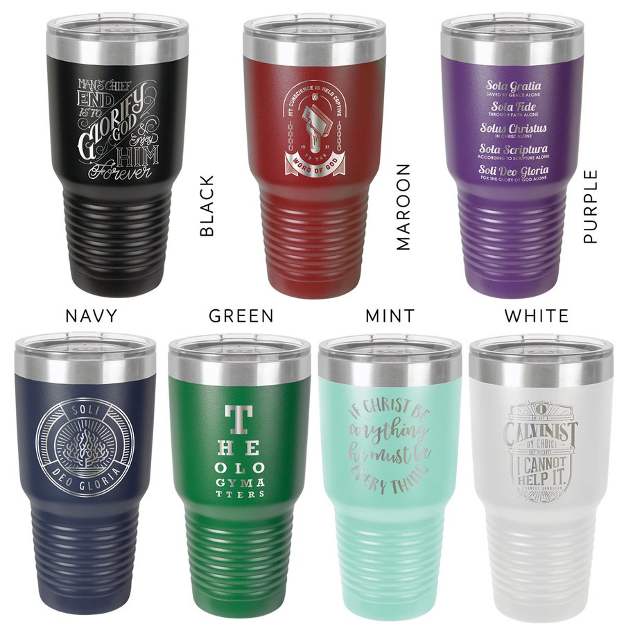 Five Solas Hand Lettered 30oz Insulated Tumbler #2