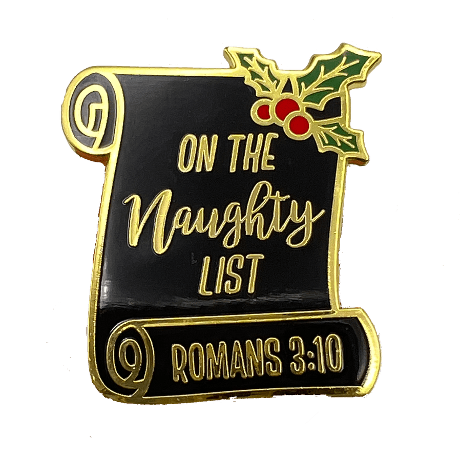 On The Naughty List Lapel Pin