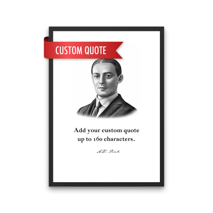 A.W. Pink Custom Quote Print