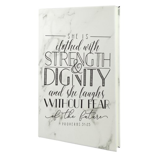 She Is Clothed With Strength And Dignity Proverbs 31 Leather Journal