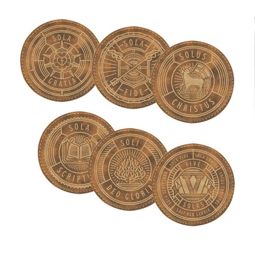 Five Solas Leatherette Coaster