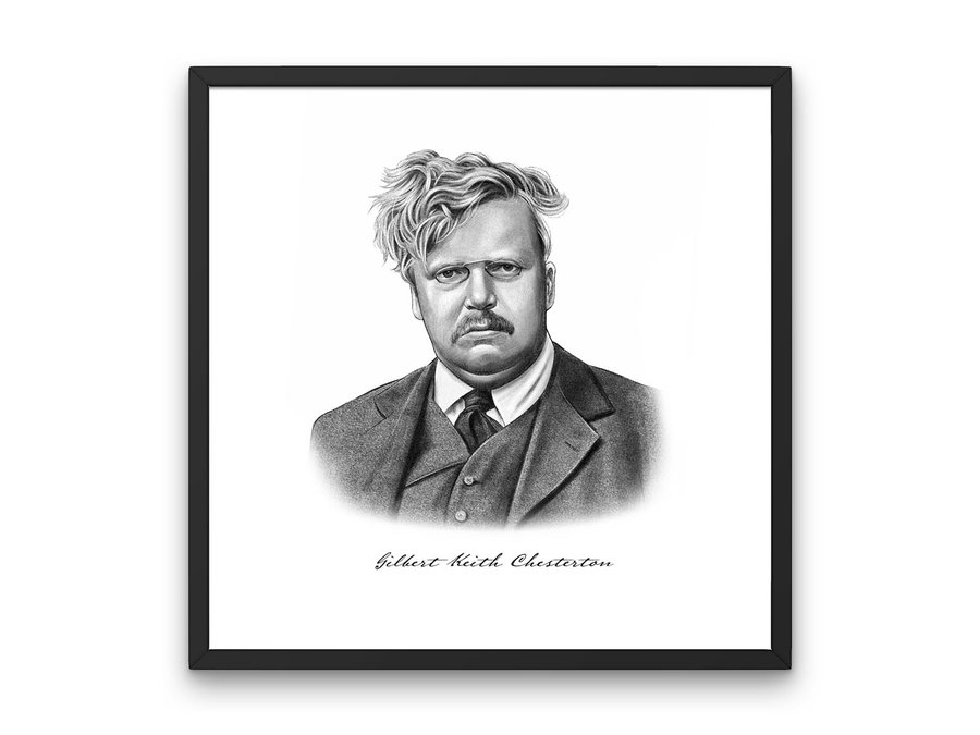 G.K. Chesterton Portrait Print